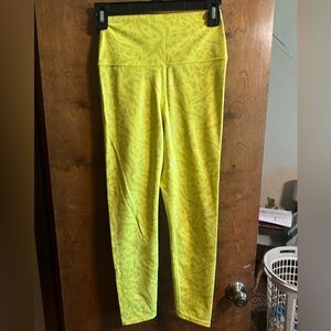 Carbon 38 neon yellow animal print leggings
